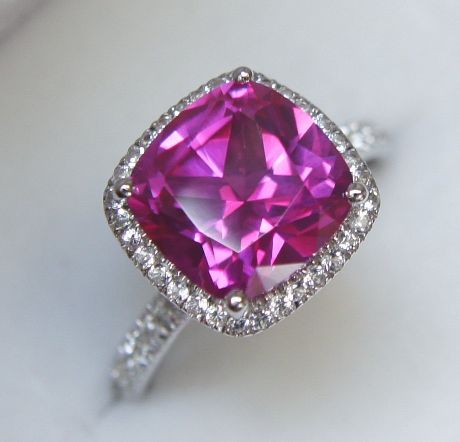 Pink ruby engagement rings