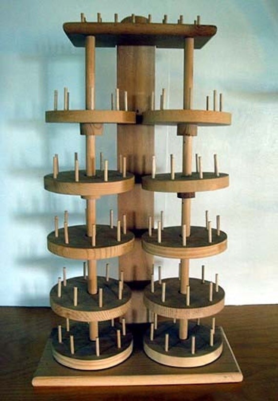 Custom made large thread spool rack