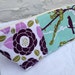Large Plum & Teal Aviary 2 Makeup Bag, Made and Ready to Ship