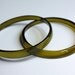 Wine Bottle BRACELETS, Recycled Glass Jewelry, Upcycled, Sea Kelp Gold Wine Bottle Rings, Dessin Creations