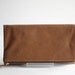FOLDOVER- Folded Leather Clutch in Tan
