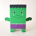 Cute Hulk Printable PDF paper craft TOY