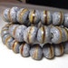 African Beads - Powder Glass Trade beads in stone and yellow (8)