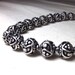 Silver Spacers Heart Design 9mm rounds Silver Beads (2) Bali Style