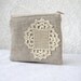 Cute little pouch Black Friday Etsy Cyber Monday Etsy natural linen and vintage doily