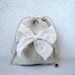Custom listing for Lani - Tiny Linen drawstring pouch, shabby bow