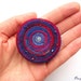 Spiral - Red vs Blue Felt Brooch