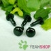 8mm Black Round Flat Eyes / Plastic Eyes - 10 Pairs