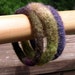 woodland felted wool bangle bracelets
