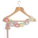Flower crochet pale colors belt - all sizes