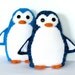 Cute crochet toy pillows set "Penguin Pals" - crochet cushions, pillows - Stuffed