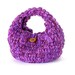Purple melange crochet purse, purple handbag, lilac, basket crochet boho bag