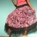 Romance Purple Rose Maxi Skirt .... Flowing Circle Women Long Skirt - Perfect Birthday Gift