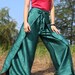 Thai Silk Yoga Pants Fisherman Hippie Pants Wrap Gypsy Pants Plus Size Women Pants: Art on Fabric