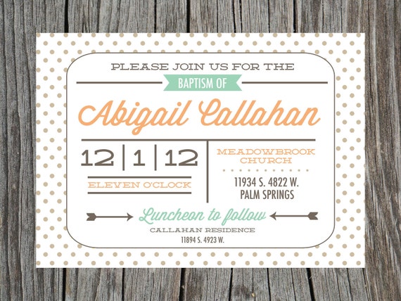 Baby Baptism Christening Invitation Printable Il_570xn