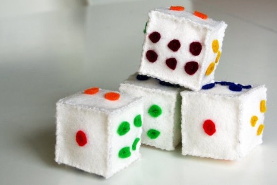 Squishy Squaresfelt Toddler Dice Game By Mamasfeltcafe On Etsy