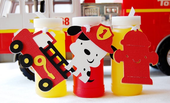 Sound the Alarm - Firetruck Favor Tags Il_570xn