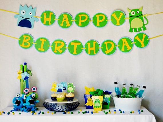 Our Little Monster Party Package Il_570xn