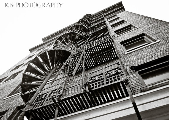 Items similar to Photography Downtown Black and White- 5x7 ...