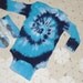 Tie dye 3-9 month long sleeved onsie and socks- Tidal Wave