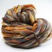 Thick and Thin Yarn Slub tts Merino Handspun Hand dyed Self Striping miniLR 19c