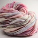 Thick and Thin Yarn Slub TTS Handspun Hand dyed Self Striping xlr Aster 03