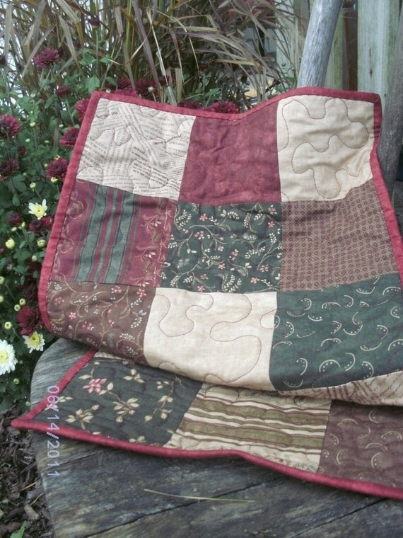 Items similar to Quilted Table runner in beautiful fall or primitive