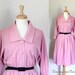 Vintage 70's Shirtwaist Pink Knit Leslie Fay Dress