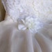 White Flower Brooch Pin - White Silk Rose Pin - Rose Bridal Pin - Wedding Dress Pin with Pearl Center