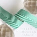 3 Yards Green Chevron Twill Tape, 3/4 Inch Width