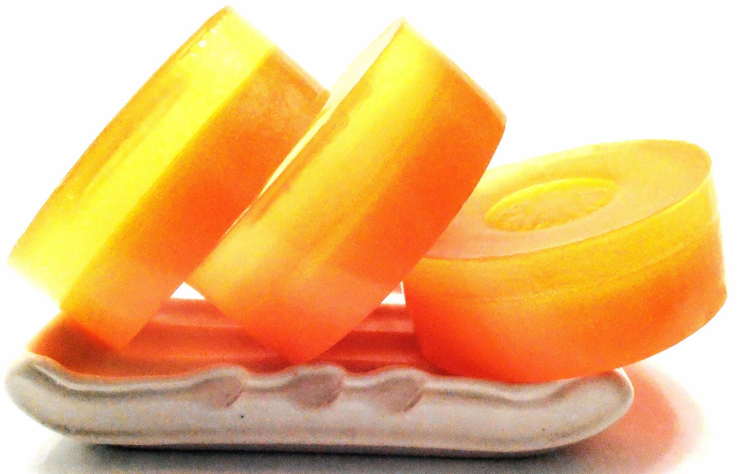 Nectarine Soap Olive Oil Glycerin Soap Vegan by EcoChicSoaps