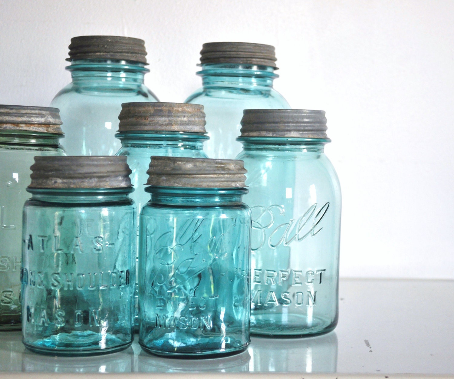 Blue Mason Jar Collection