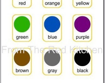 Popular items for colors flashcards on Etsy