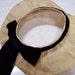 Vintage Renaissance style vintage yellow chiffon and black velvet ladies hat