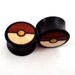 SINGLE Tri-Color Wood Inlay in Ebony Wooden Plug - available in many sizes