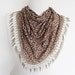 Beige Transparent Leopard Scarf With Lace, Mothers Day Gift, Spring Sale, Fashion, Wedding