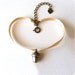 Bracelet with a little acorn and satin ribbon- Spring jewelry