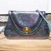 Vintage Chameleon Iridescent Croc Skin Purse