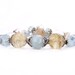 Aquamarine Quartz Blue Tan Sterling Silver and Gemstone, Gift, Casual Bracelet: A Day in Yosemite