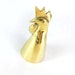 Vintage ORIGINAL Carl Aubock Modernist Brass Rooster Bell Figure