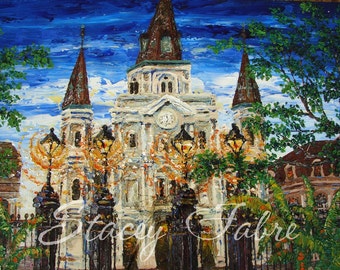 St. Louis Cathedral - matted to fit 18x24 frame - PRINT