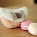 Felt coin purse and key pouch : Miss bow handmade pouch