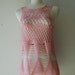 Crochet tunic in Pink Cotton Multi Motif SizeSmall/ Medium