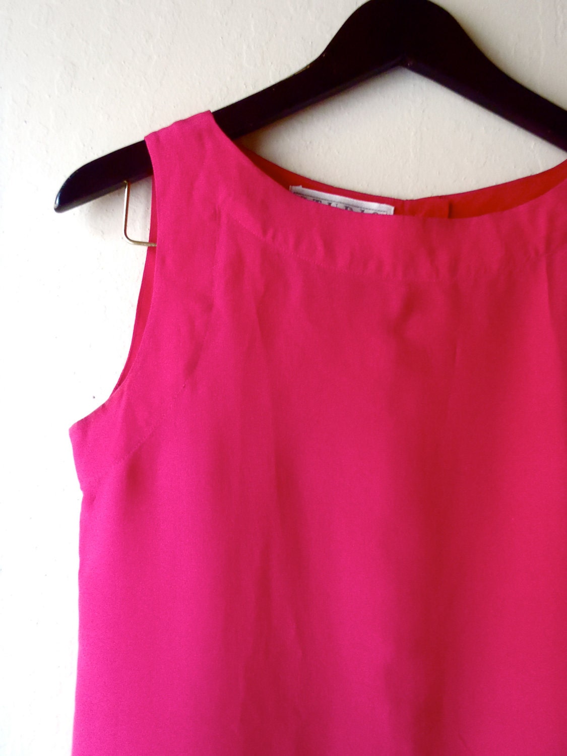 Vintage Hot Pink Silk Top