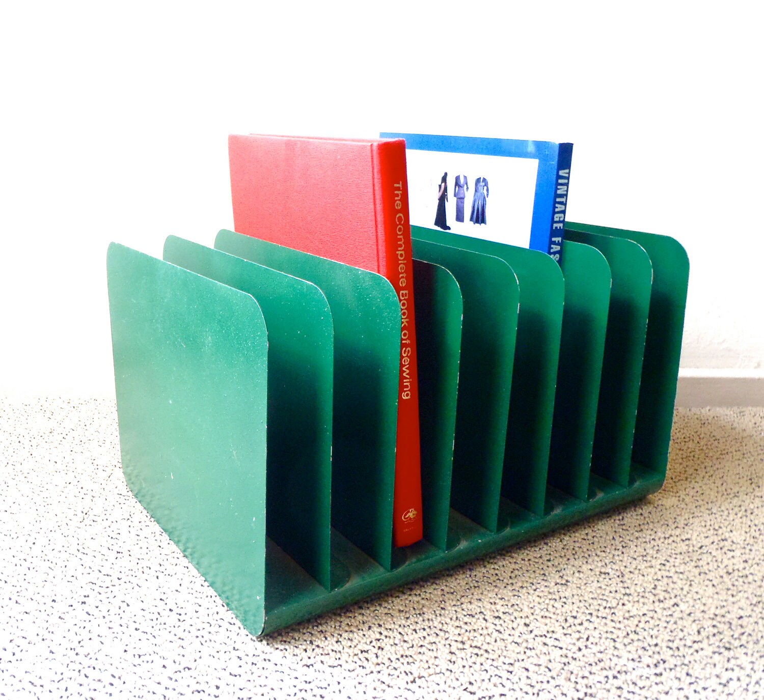 Vintage Industrial Metal File Holder / Office Organization