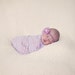 Lavender Stretch Lace Newborn Wrap with Flower Headband - Ready To Ship