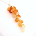 Sale Orange Carnelian Cascade Gold Necklace