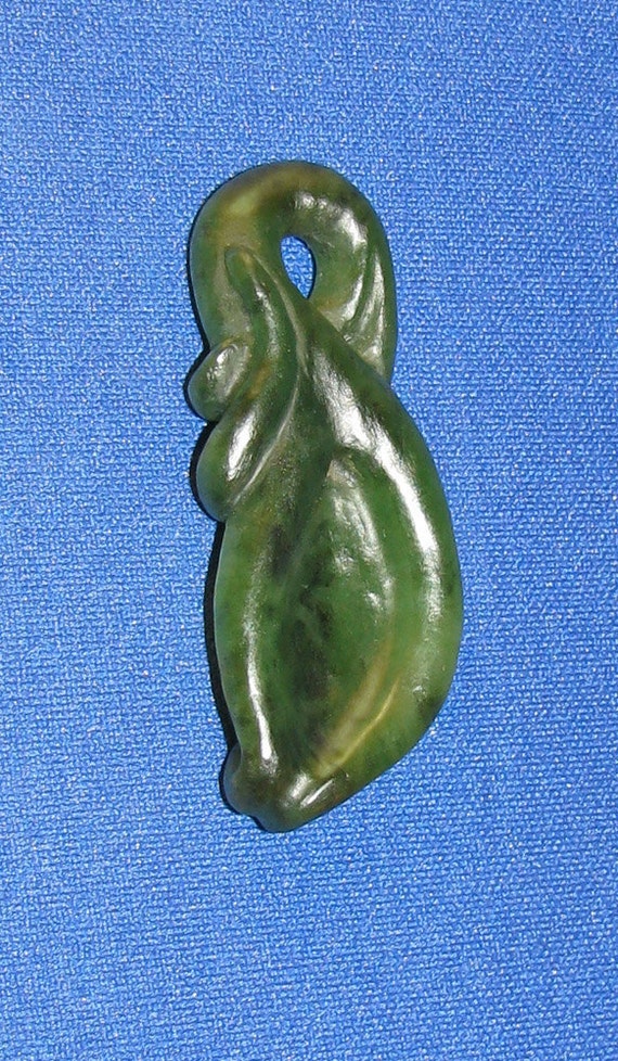Items similar to Hand Carved Siberian Nephrite - Flower Leaf on Etsy