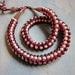 SALE Vintage Victorian Necklace Garnet Gourd Stitch Silk and Glass Pearls Ethnic Chinese Jewelry