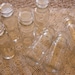 Eight Glass Spice Bottles Jars with Stoppers Octogon Shape Herb Storage Beads or Craft